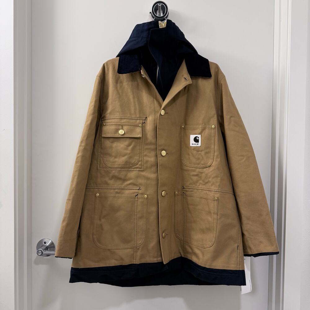Rare NWT Sacai x Carhartt WIP Reversible Cotton Canvas Coat | Size 1